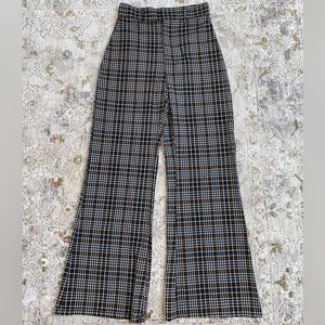 Free People high waisted gingham trousers